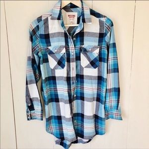Oversized Plaid Button Up